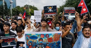 Protestas en Nepal. S/D autor